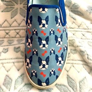 French Bulldog canvas sneakers